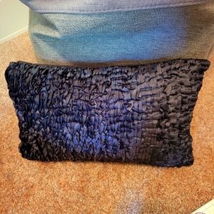 Quantity 2 black ruffle throw pillows